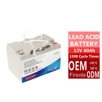 กำหนดเอง 12V 60AH วงจรตะกั่วกรดตะกั่วลึกสำหรับ Marine, RV, รถกอล์ฟและ EV