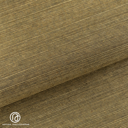 ورق جدران من السيزال مخطط ناعم باللون البني الداكن وطبيعي