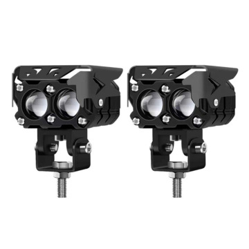 HTAUTO 30W 2LED Motorcycle Bi-Lens High Low Beam Spot Light Lamp