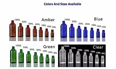 5ml 10ml 15m 20ml 30ml 50ml 100ml Essential oil glass bottles