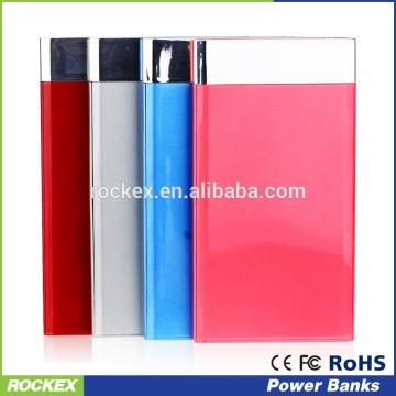 High capacity Hard Candy Custom color 3 USB electroplate power bank 8000mah