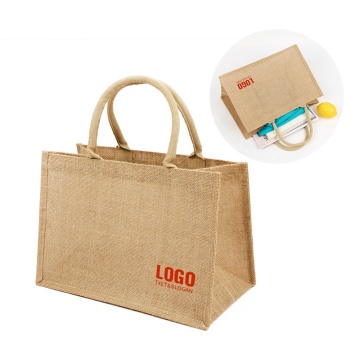 Umweltfreundliche Jute -Einkaufstasche - natürliche biologisch abbaubare Tasche für den täglichen Gebrauch