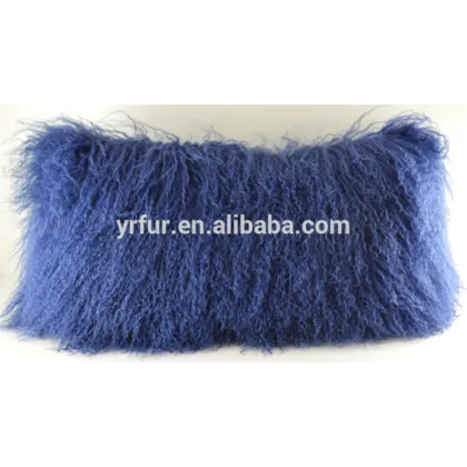 YR906 Cheap Wholesale Fur Pillows/Tibet Sheep Fur Pillows