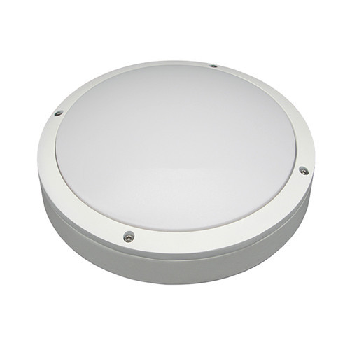 LEDER Circle White Enkel LED utomhusvägglampa