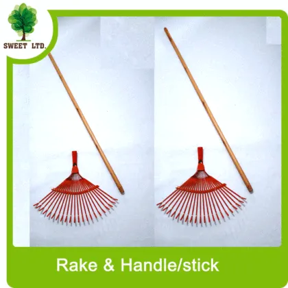 Sweeping tools metal Leaf rake / plastic rake with wood handle