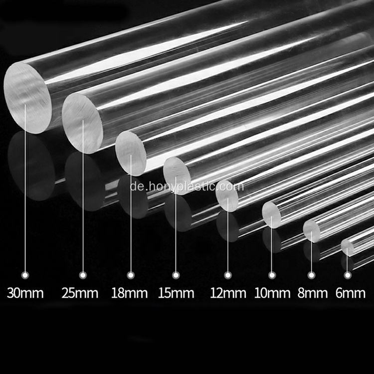 Klare Acryl -Festzylindern klar