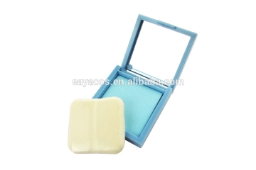 New Soft mirror case face oil blotting paper with puff pad