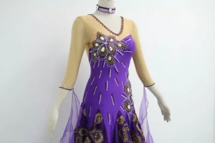 Purple Ballroom Dress Plus Size