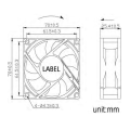 Hot Sale Crown 7025 Ventilador de enfriamiento axial DC