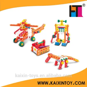 ABS plastic DIY building block game junior engineer educational toy