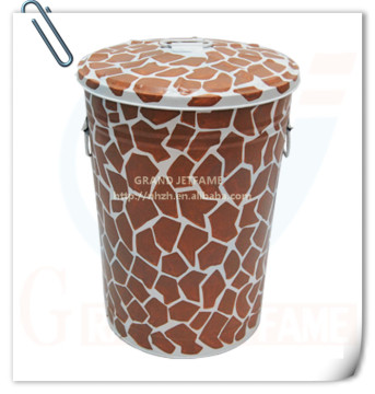 Outdoor decoation metal antique trash can