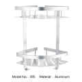 Space Aluminum Wall Mount Double Toilet Shelf