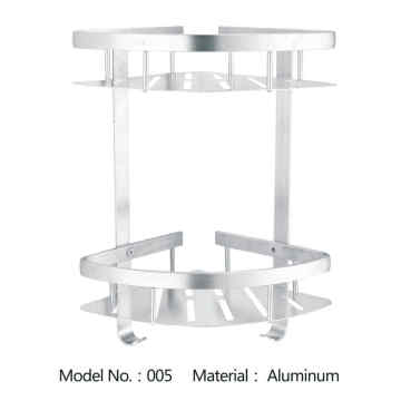 Space Aluminum Wall Mount Double Toilet Shelf