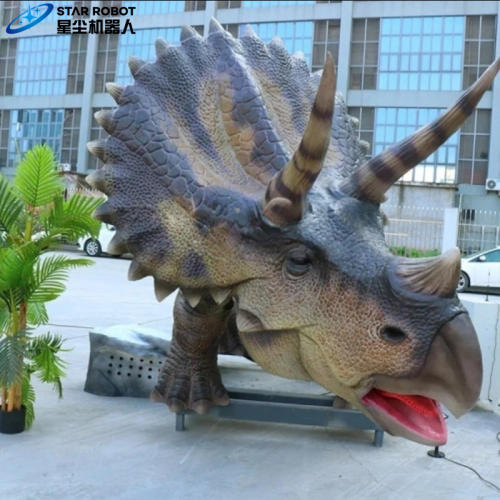 6M Animatronic Dino Triceratops yang dapat disesuaikan