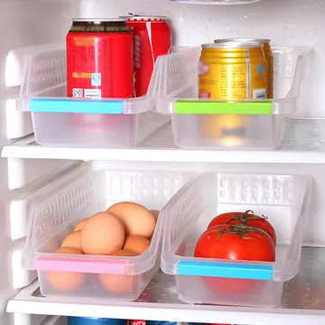 Creative Kitchen Refrigerator Storage Rack Freezer Drawer Storage Box Space Saver Organizer Fruit Drink Vegetable Container