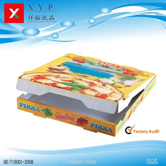 Paper,1mm grey board+ BE-flute corrugated paper Material and Accept Custom Order rectangular pizza box