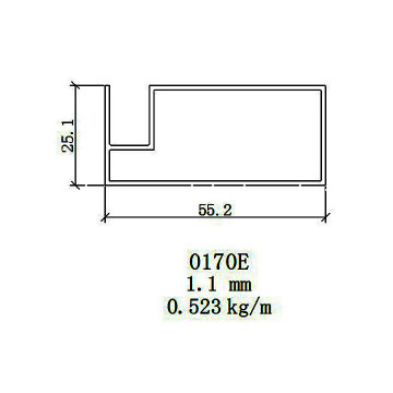 Profil en aluminium pour salle de bain