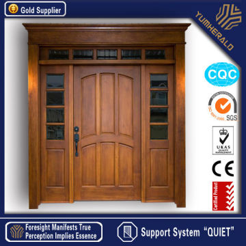 exterior security double solid wood steel doors