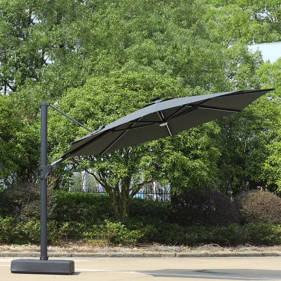 Custom Solar Sunshade LED Lights for Cantilever Patio Umbrellas