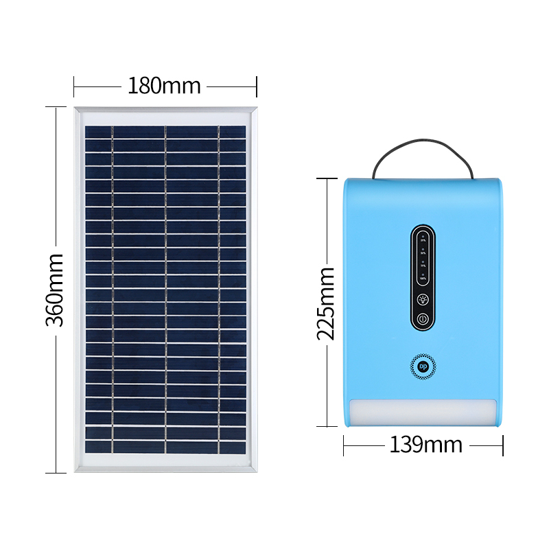 Portable Solar Home Lighting System with LED Bulbs