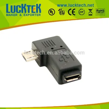 left angled Micro USB adapter, angle Micro USB male to female