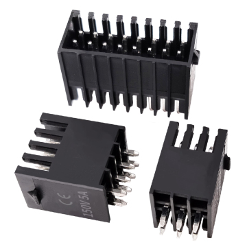 2.54mm Pitch PCB Compact Dual-Row Straight Pin Header, Industrial Male Connector with Winged Latching