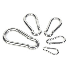 Stainless steel spring hook for rock climbing High polished stainless steel snap hook carabiner Supplier
