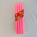 Colorful Pink candle paraffin wax long stick candle
