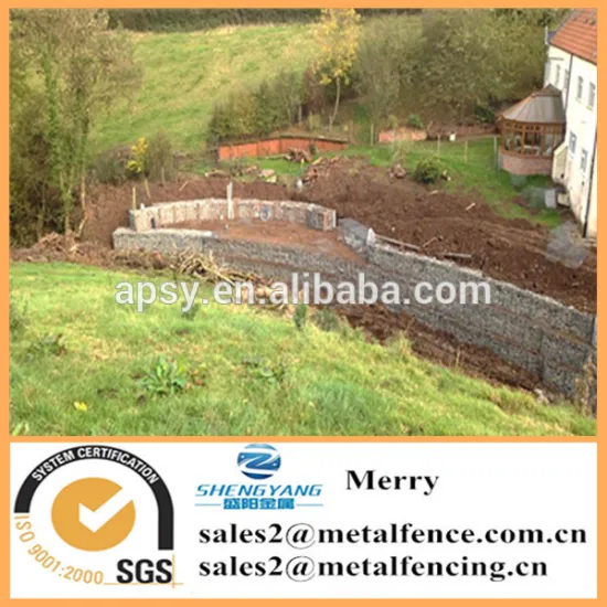 galvanized welded Galfan 3mm river erosion defence and seating area Gabion stone box wall