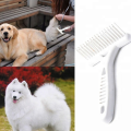 White Rake Comb for Dogs Short Long Hair