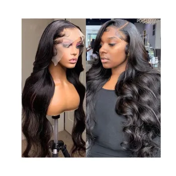 Raw Peruvian Human Hair Body Wave Hd Full Lace Front Wig For Black Women Wholesale 13x6 Lace Frontal Closure Wig Can Be Bleached