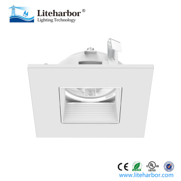 MR16/GU10/PAR16 Square 3.5 Inch 8W Baffle Trim Light