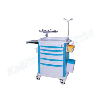 ABS Plastic Medical Emergency Trolley Ziekenhuis