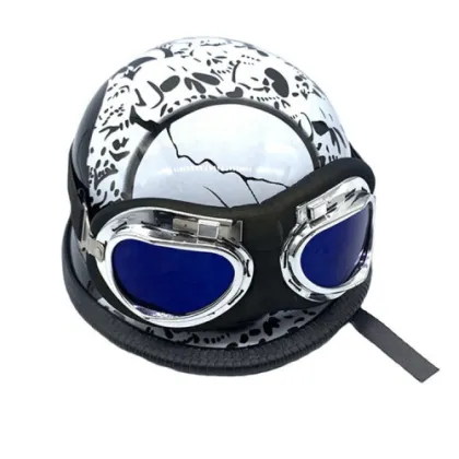 Vintage Racing Motorcycle Helmet: Retro Motocross Motorbike Helmets