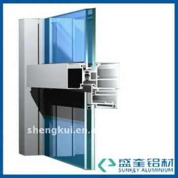 Extrusion d'aluminium Facade Aluminium extrusion Aluminum Curtain Wall Profiles Building Material Window Frame
