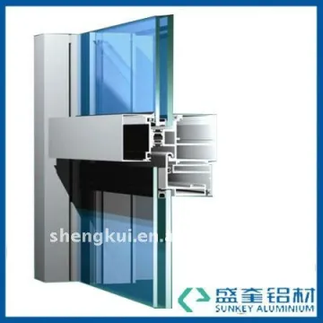 Extrusion d'aluminium Facade Aluminium extrusion Aluminum Curtain Wall Profiles Building Material Window Frame