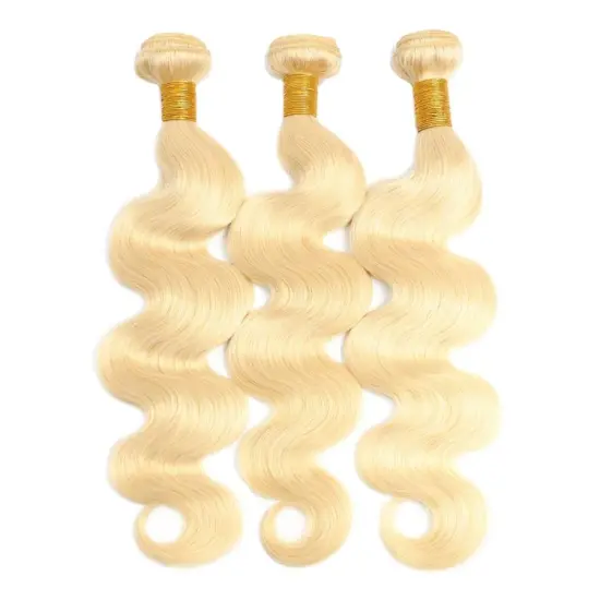 Wholesale Blonde 613 Hair Bundles Pre Colored Cuticle Aligned Virgin Donor 613 Blonde Raw Indian Human Hair Extension Body Wave