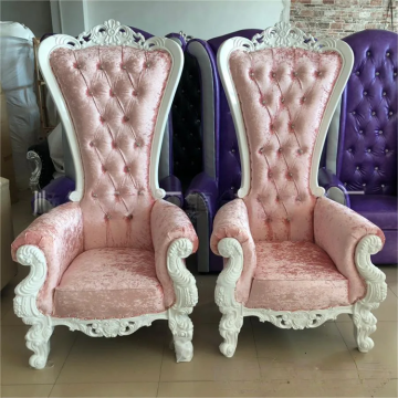 Blue Queen Luxury King Sofa Throne Chair: Perfect Wedding Chair for Bride and Groom