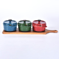 Spice bowl set Salt Crock Ceramic Seasoning Pot