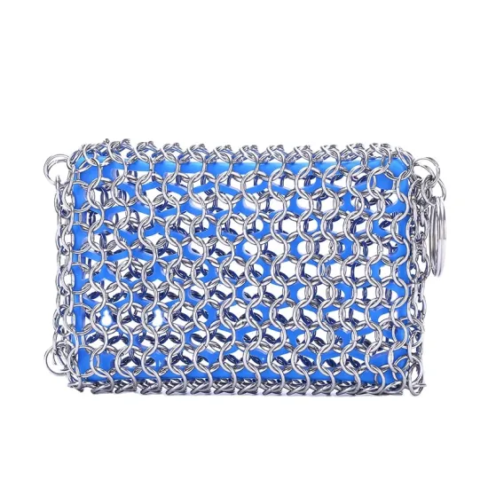 Affordable Stainless Steel Chainmail Scrubber for Cast Iron Pans and Skillets
