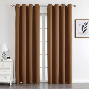 Customized Polyester Blackout Curtains with Grommets for Living Room and Bedroom