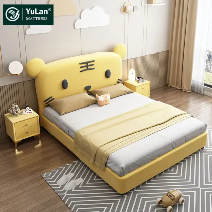 Luxury Cartoon Tiger Bed for Kids - Single and Double Sizes
