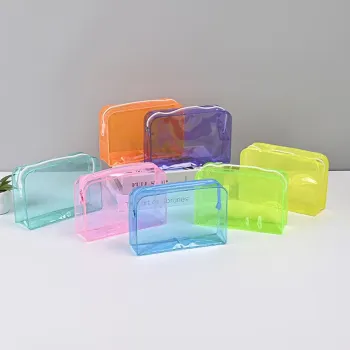 XDH516 Women's Bulk Makeup Pouch - Transparent PVC Waterproof Travel Toiletry Bag