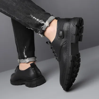 OEM Factory Supply Retro Leather Office Business Dress Shoes for Men