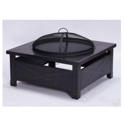 Outdoor Square Slate Fire Pit