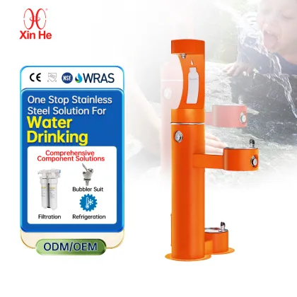 Stainless steel free standing drinking water fountains