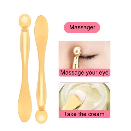 Zinc Alloy Eye Cream Facial Massage Stick - Rose Gold & Silver Massage Ball Stick