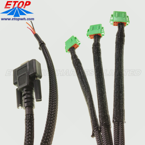 Conjuntos de cable del conector DT de blindaje trenzado