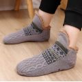 China Warmmer Cable Knitted Plush Gripper Socks Factory