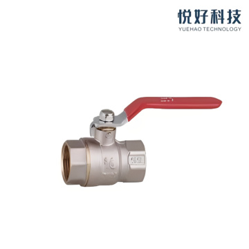 Valvola a sfera in ottone con maniglia in acciaio inox